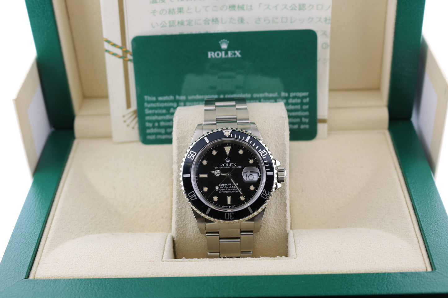 1992 Rolex Submariner 16610 Black Dial SS Oyster With Papers 40mm