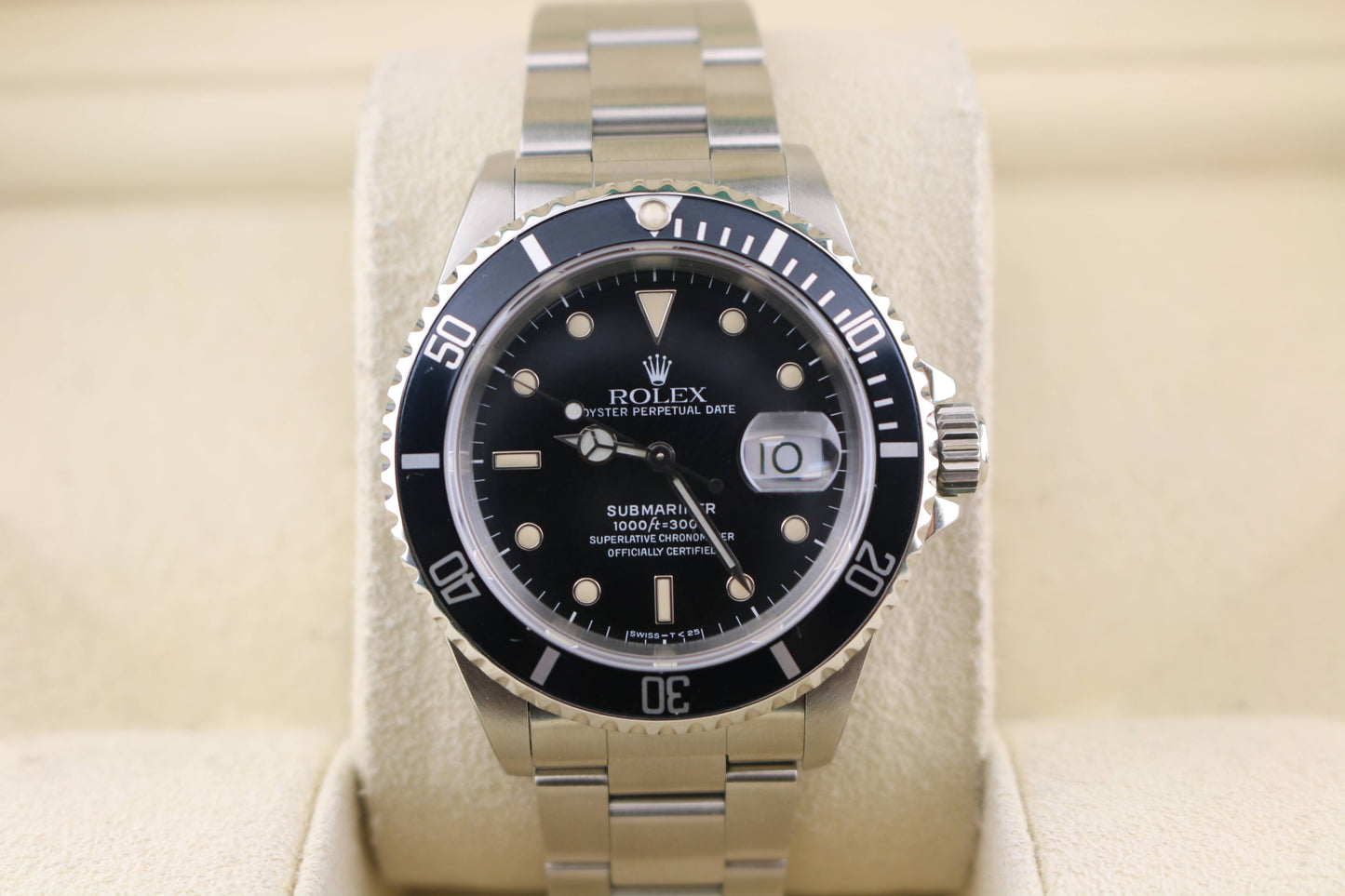 1992 Rolex Submariner 16610 Black Dial SS Oyster With Papers 40mm