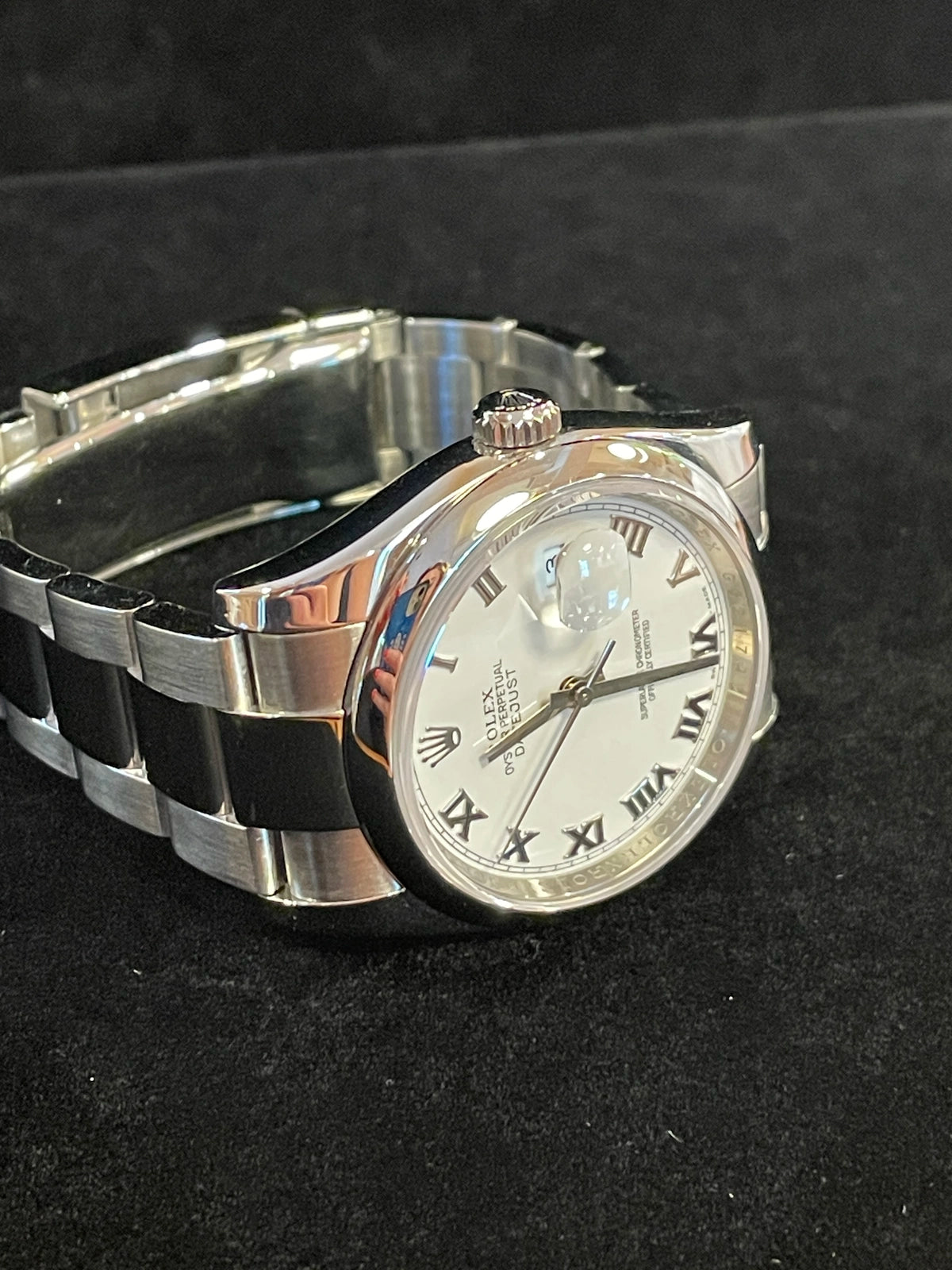 2010 Rolex Datejust 116200 White Roman Dial SS Oyster No Papers 36mm