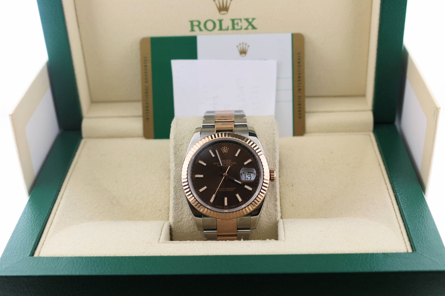 2017 Rolex Datejust 126331 Chocolate Dial RG Oyster With Papers 41mm