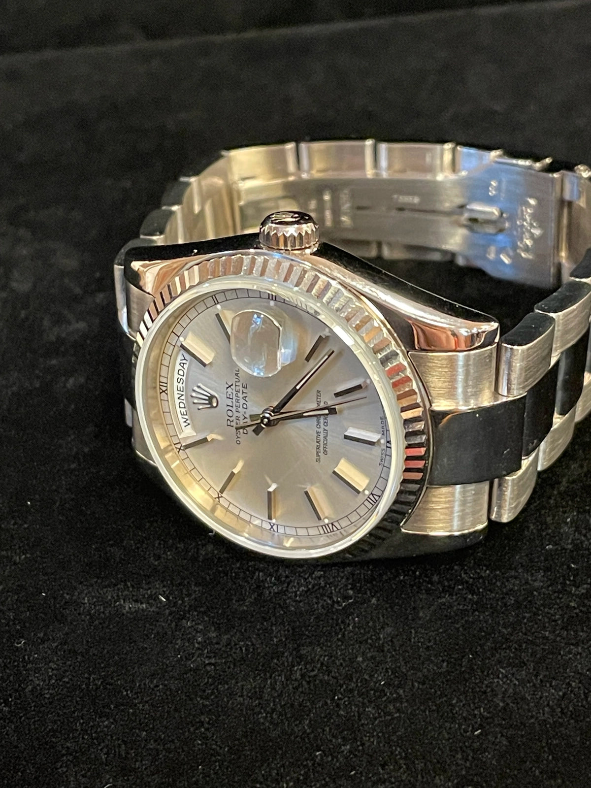 2000 Rolex Day-Date 118209 White Dial White Gold 18kt Oyster No Papers 36mm