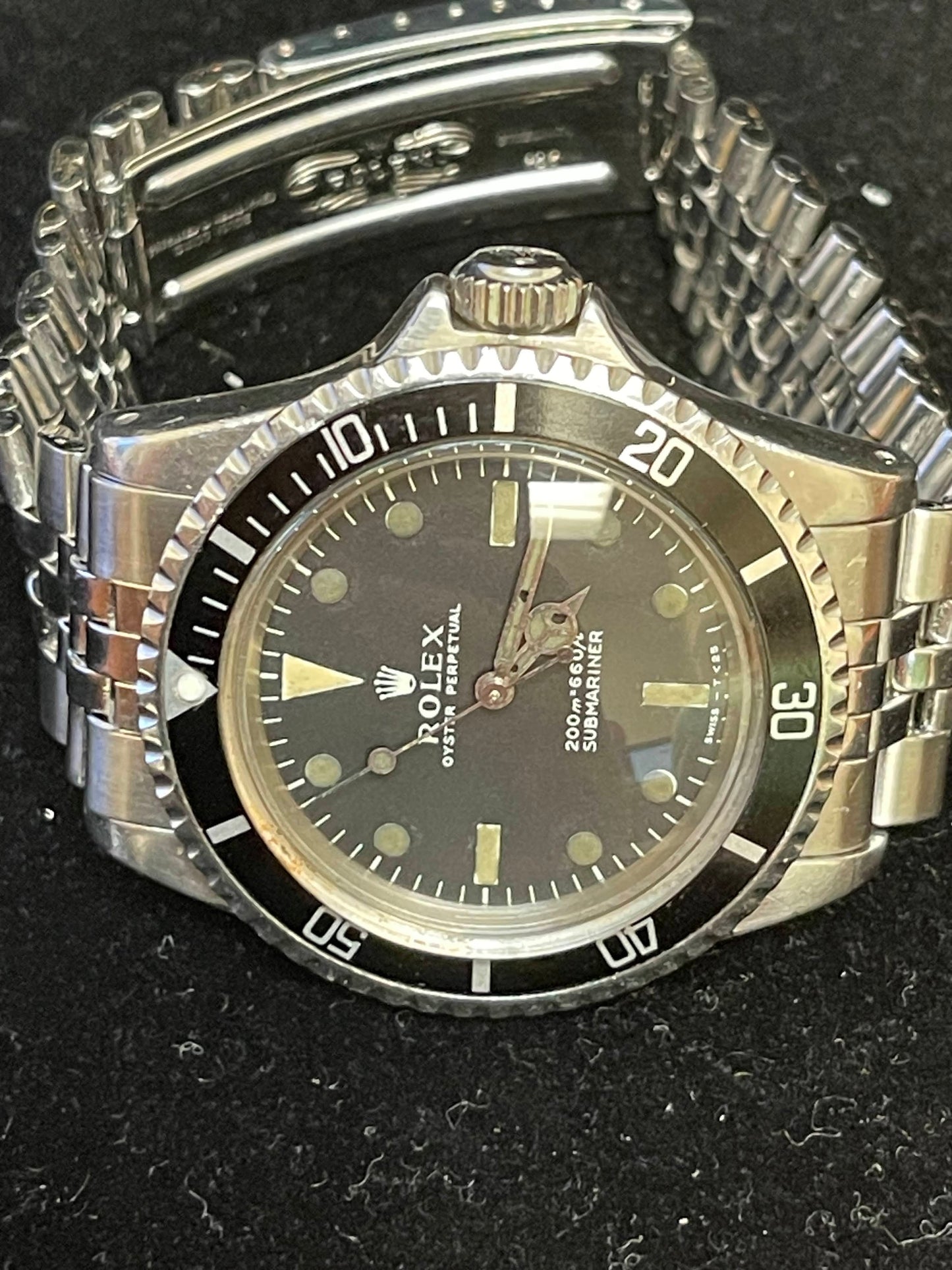 1967 Rolex Submariner 5513 Meter First Black Matte Dial SS Jubilee No Paper 40mm