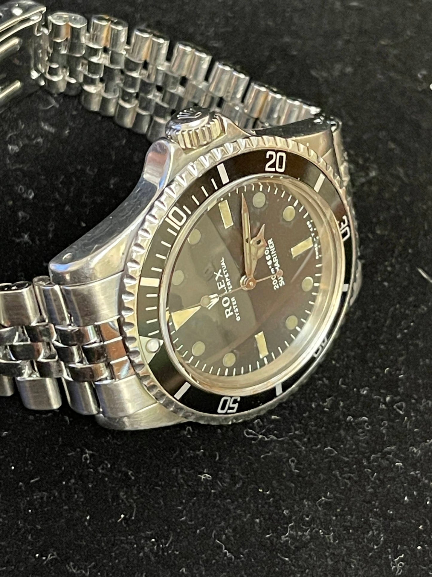 1967 Rolex Submariner 5513 Meter First Black Matte Dial SS Jubilee No Paper 40mm