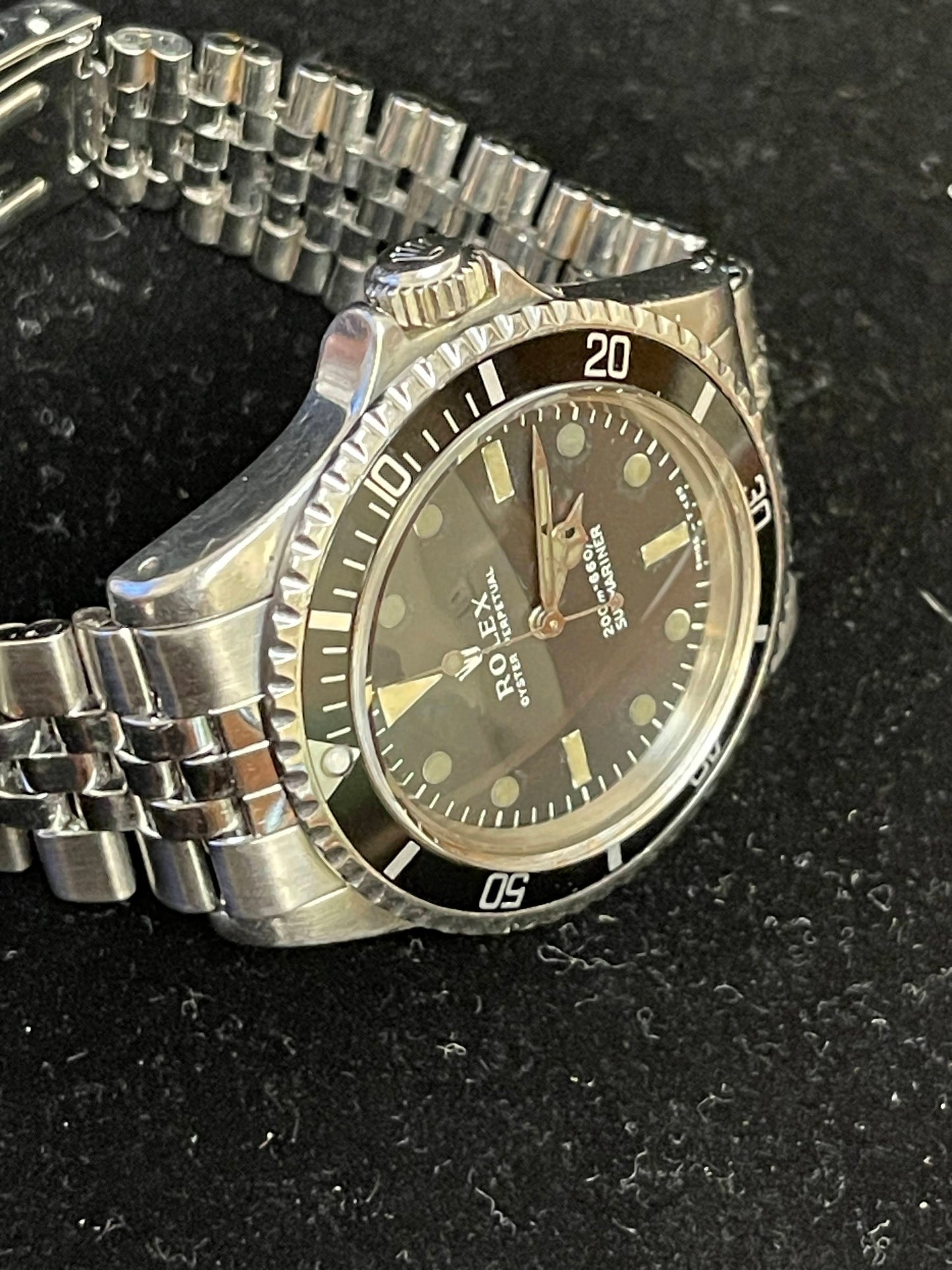 1967 Rolex Submariner 5513 Meter First Black Matte Dial SS Jubilee No Paper 40mm
