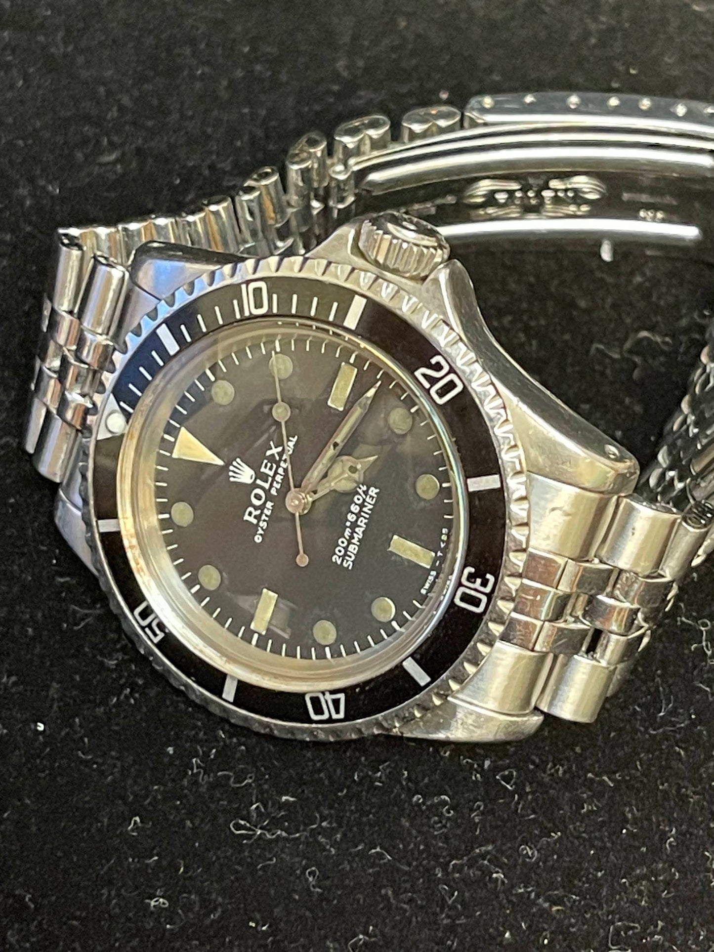 1967 Rolex Submariner 5513 Meter First Black Matte Dial SS Jubilee No Paper 40mm