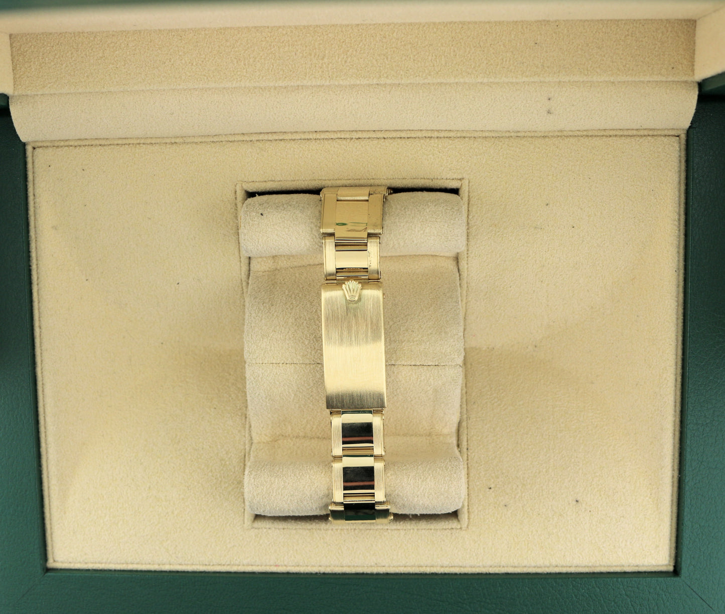 1987 Rolex Date 15037 Champagne Dial 14kt YG Rivet Oyster With Papers 34mm