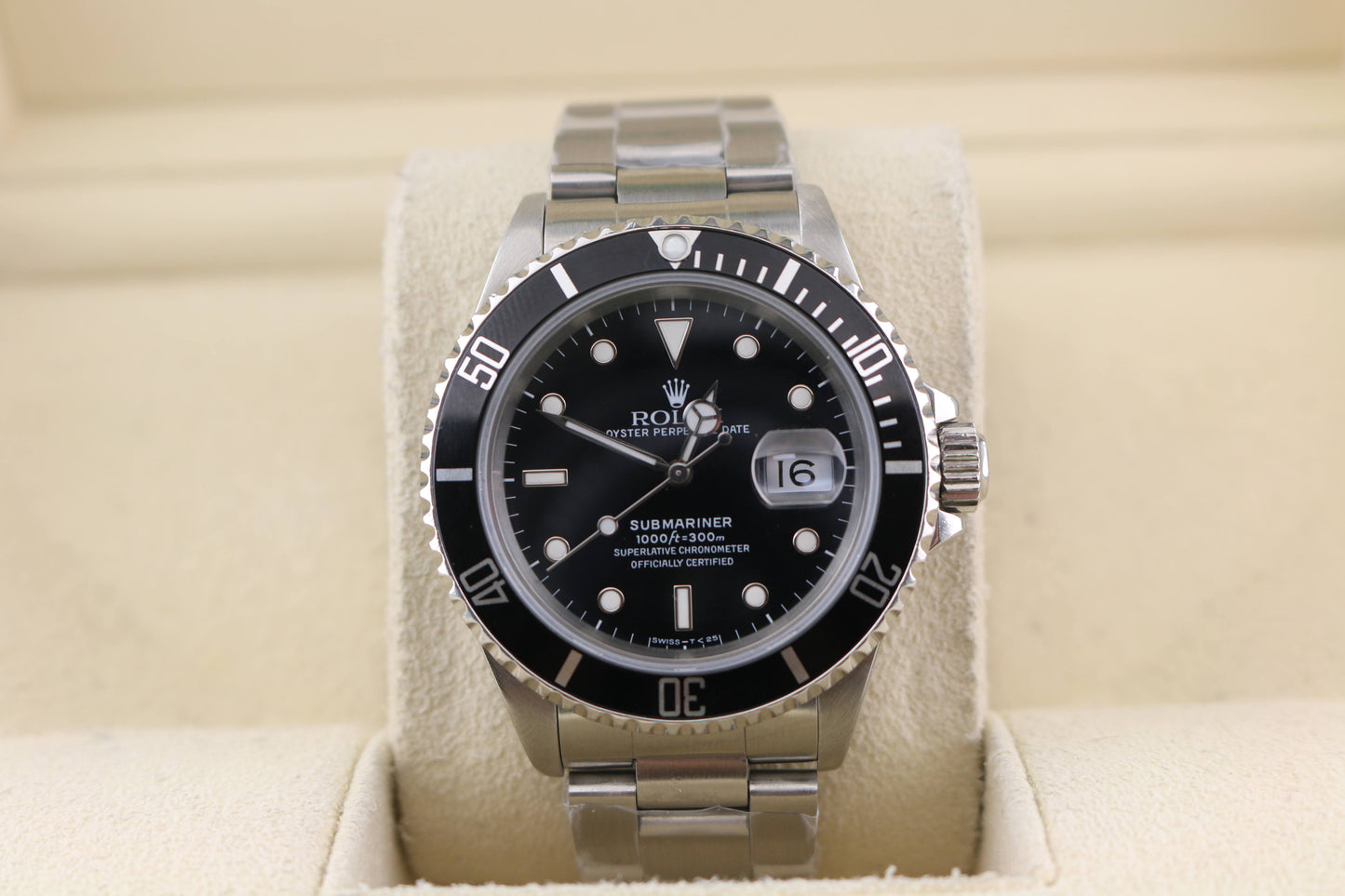 1991 Rolex Submariner 16610 Black Dial SS Oyster With Papers 40mm