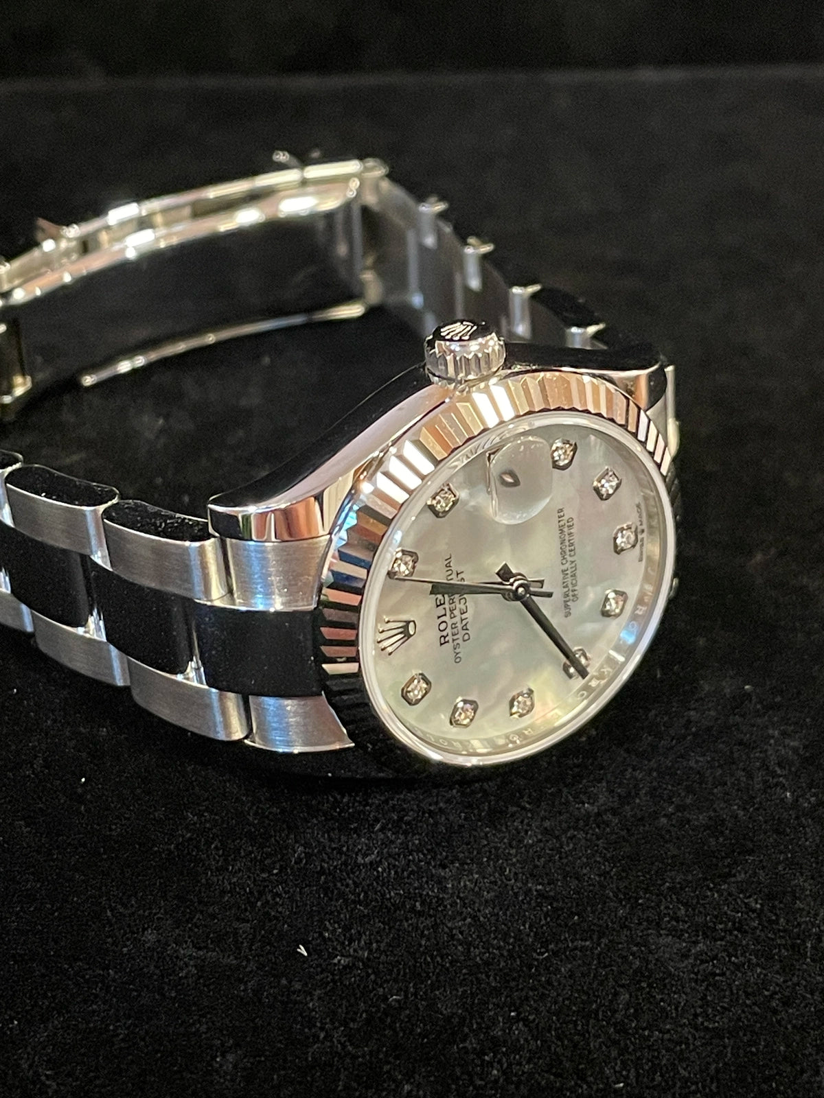 2026 Rolex Datejust 278274 White MOP Diamond Dial SS Oyster With Papers 31mm