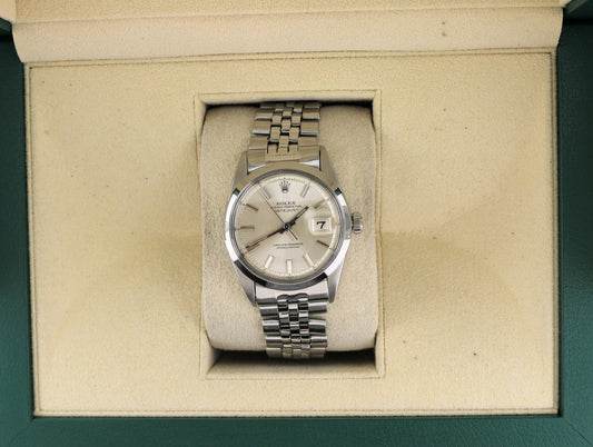 Rolex Datejust 1600 Silver Dial SS Folded Jubilee No Papers 36mm