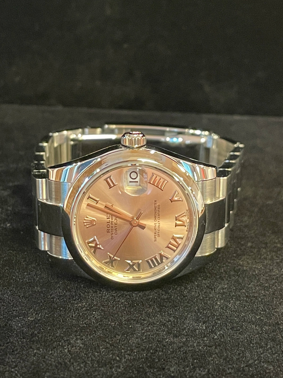 2017 Rolex Datejust 178240 Midsize Pink Roman Dial SS Oyster No Papers 31mm