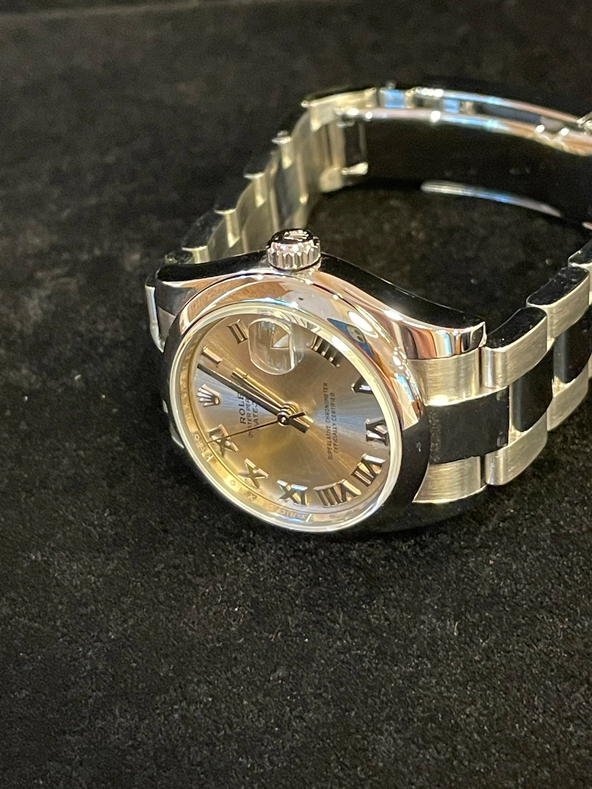 2017 Rolex Datejust 178240 Midsize Pink Roman Dial SS Oyster No Papers 31mm