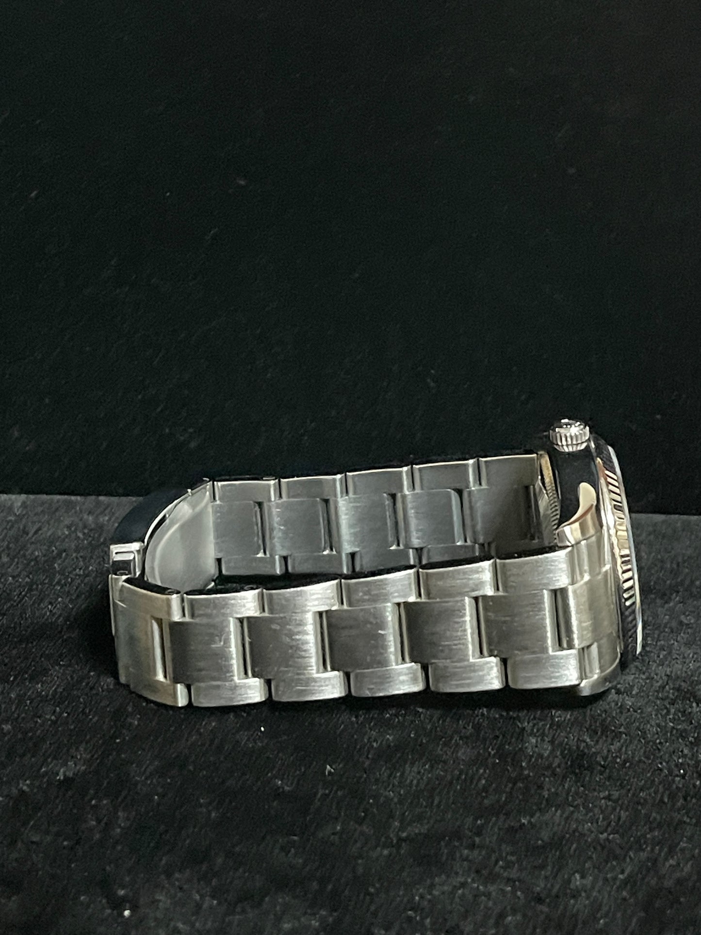 2007 Rolex Air-King 114234 Silver Dial Fluted 18kt Bezel SS Oyster No Paper 34mm