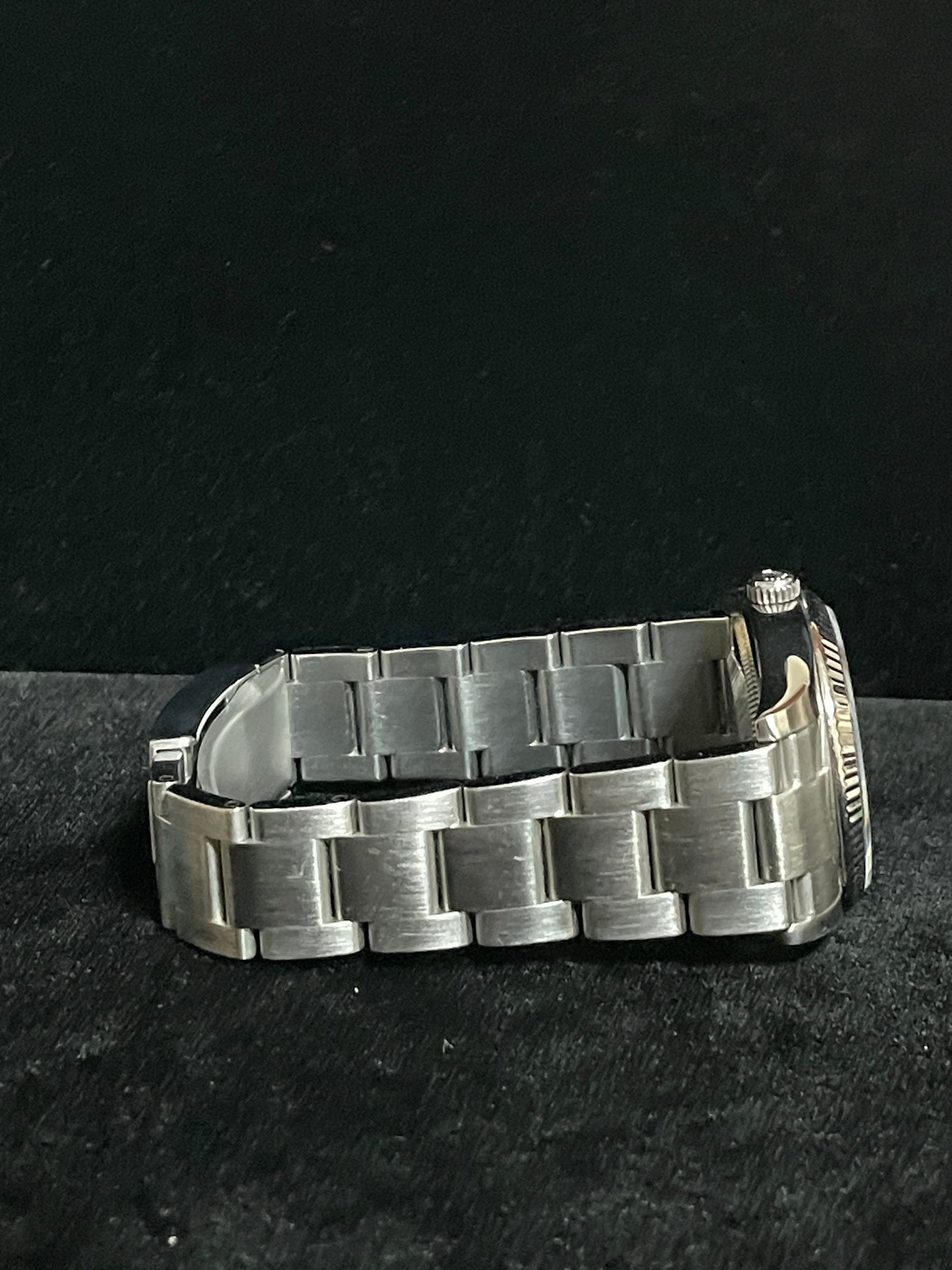 2007 Rolex Air-King 114234 Silver Dial Fluted 18kt Bezel SS Oyster No Paper 34mm