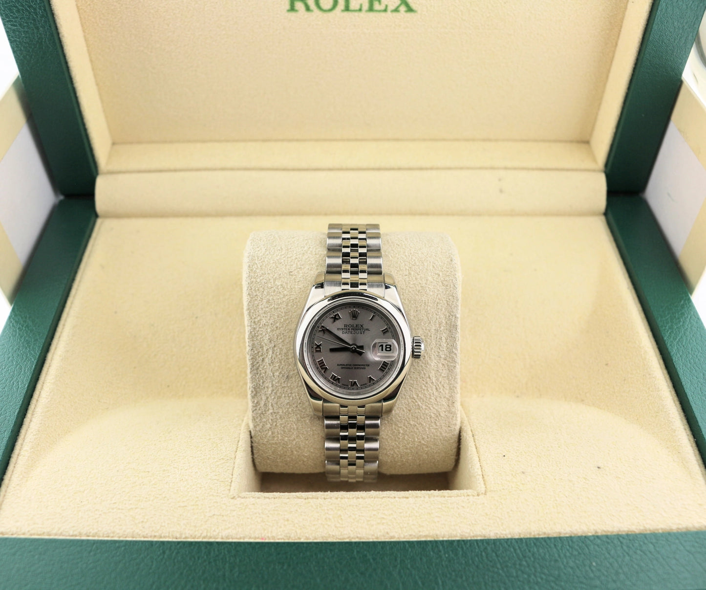 2007 Rolex Ladies Datejust 179160 Silver Roman Dial SS Jubilee No Papers 26mm