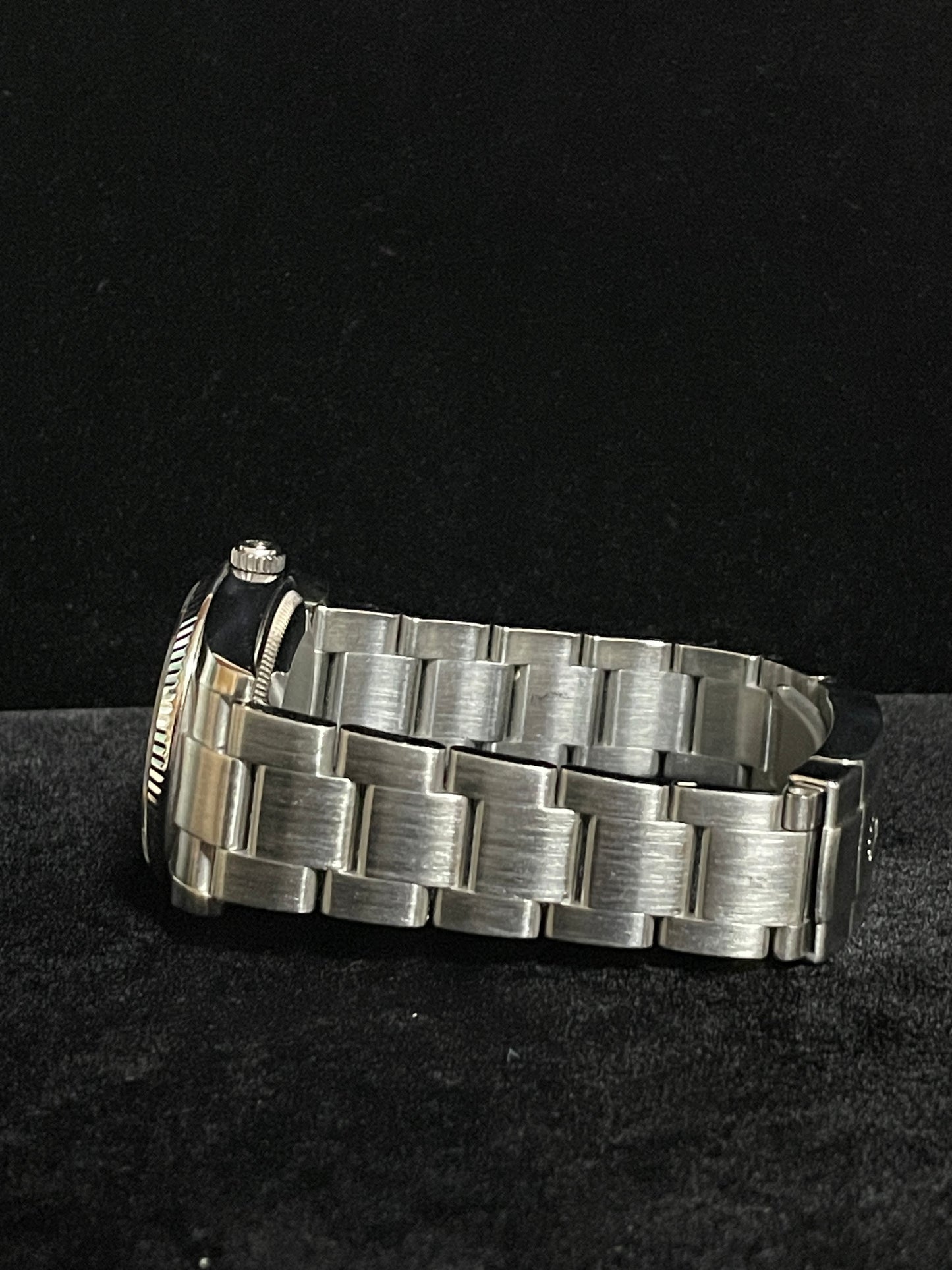 2007 Rolex Air-King 114234 Silver Dial Fluted 18kt Bezel SS Oyster No Paper 34mm