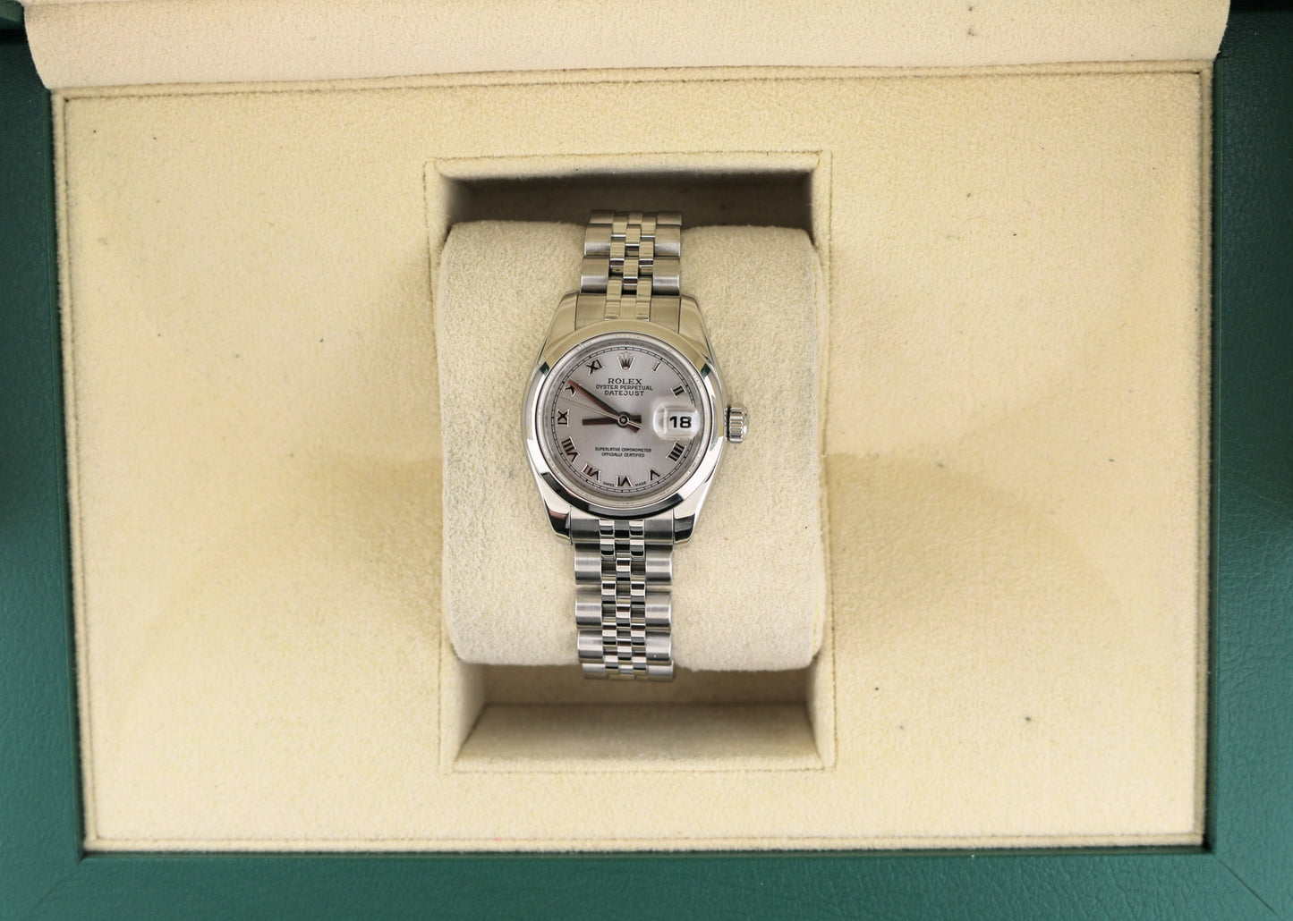 2007 Rolex Ladies Datejust 179160 Silver Roman Dial SS Jubilee No Papers 26mm