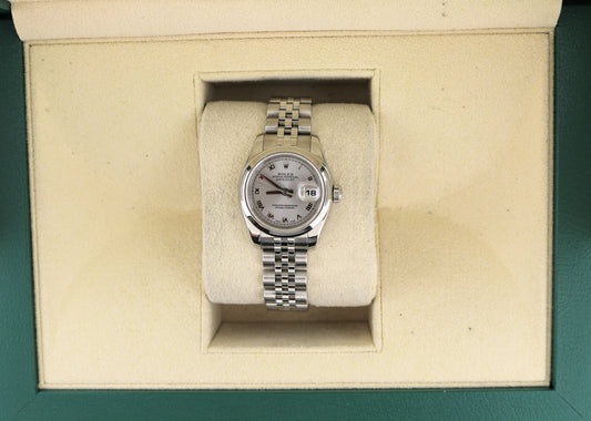 2007 Rolex Ladies Datejust 179160 Silver Roman Dial SS Jubilee No Papers 26mm