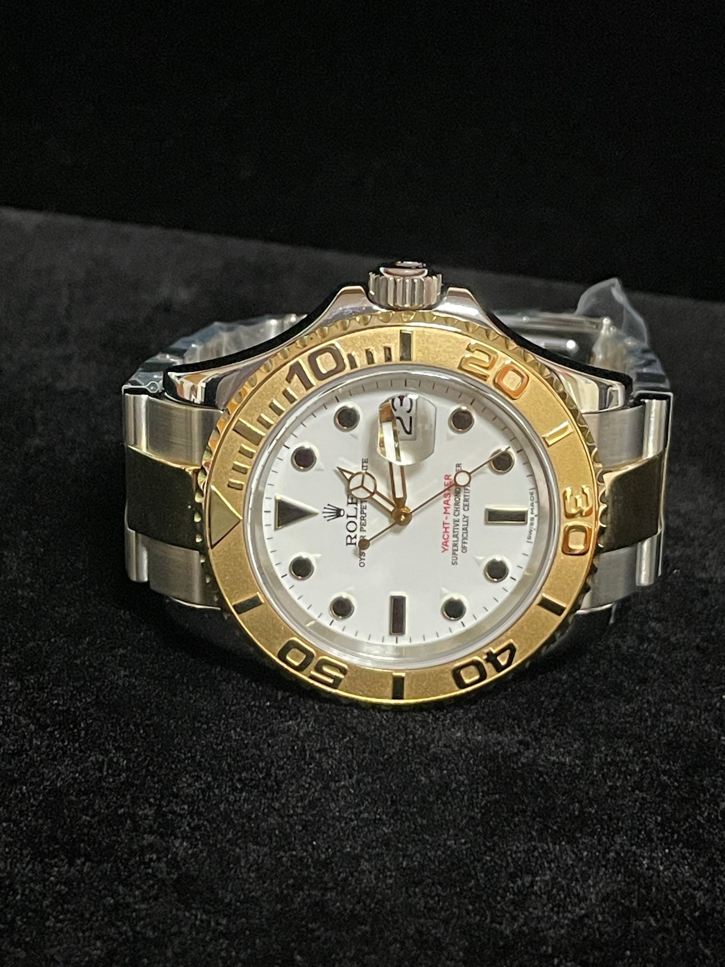 2007 Rolex Yacht-Master 16623 White Dial TT 18kt Oyster With Papers 40mm