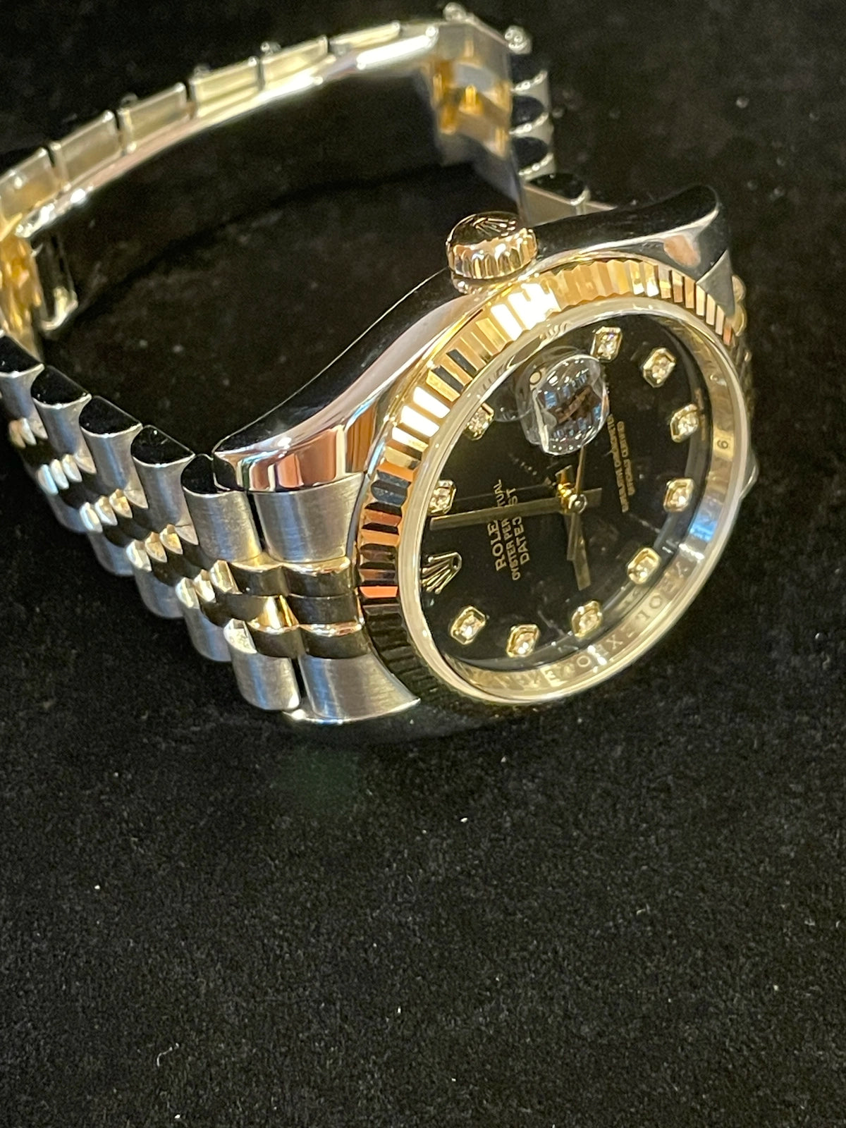 2008 Rolex Datejust 116233 Black Diamond Dial TT Jubilee No Papers 36mm