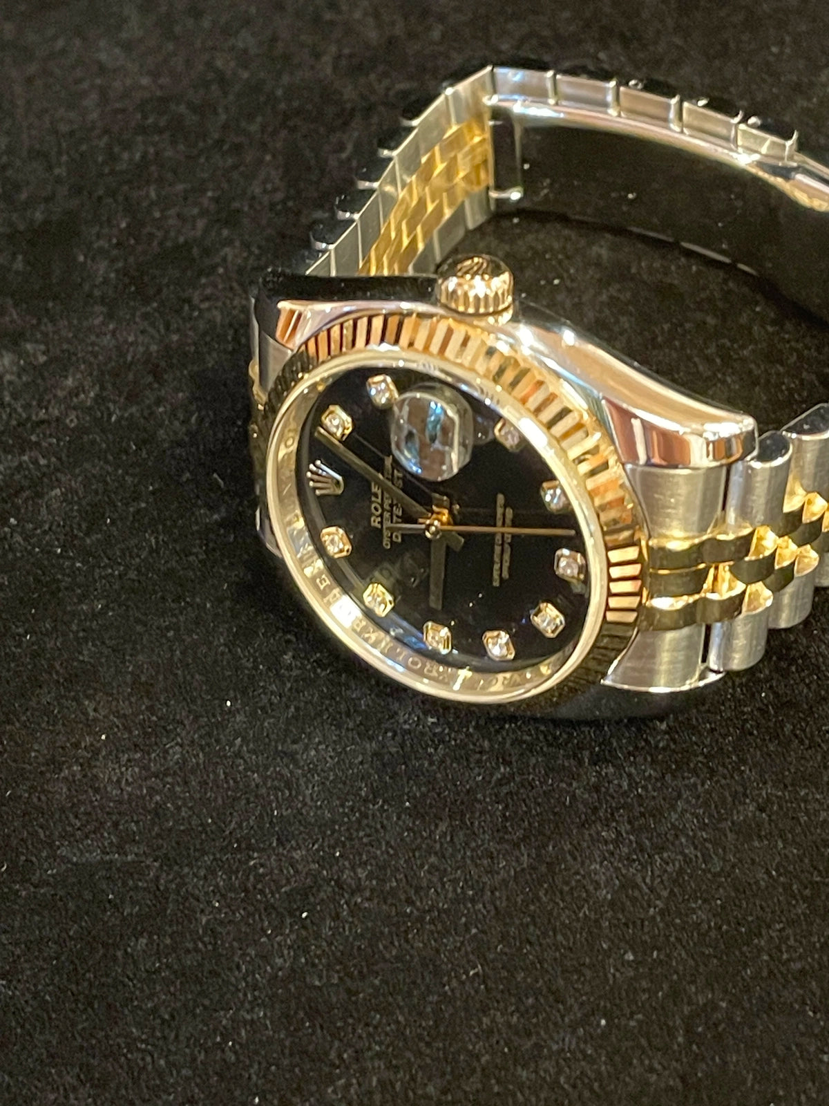 2008 Rolex Datejust 116233 Black Diamond Dial TT Jubilee No Papers 36mm
