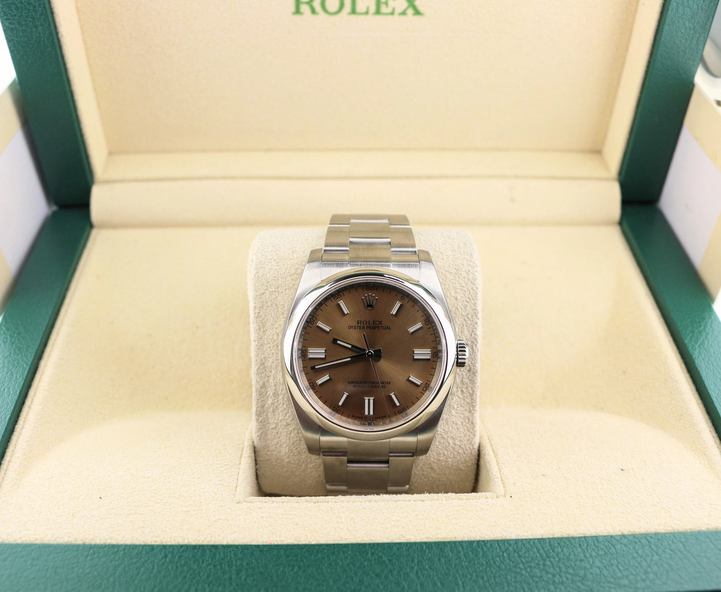 2018 Rolex Oyster Perpetual 116000 White Grape Dial SS Oyster No Papers 36mm