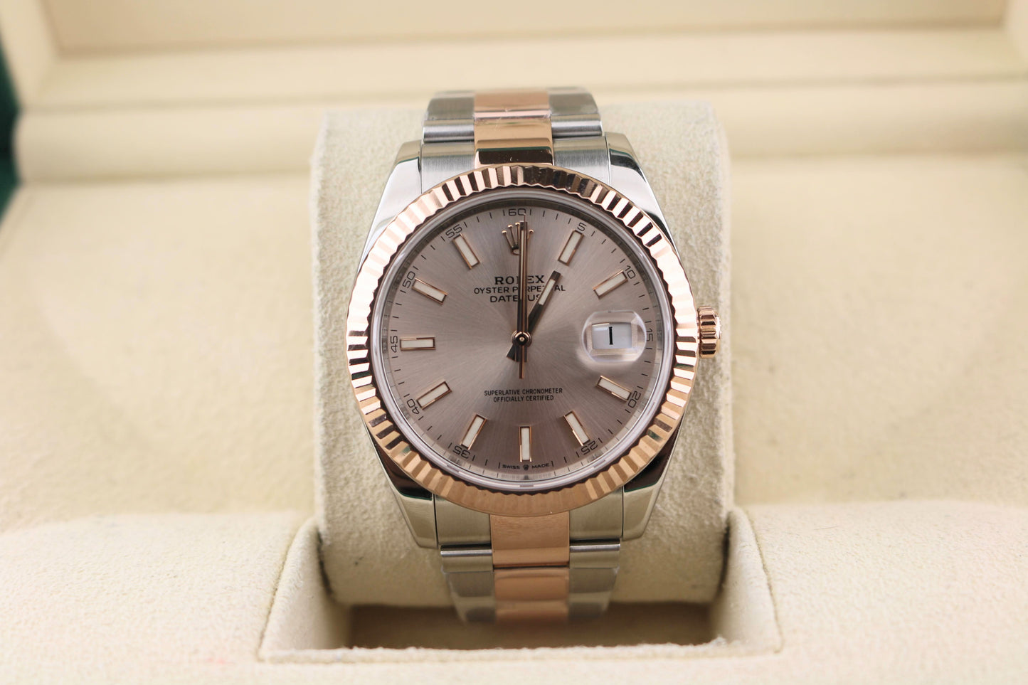 2022 Rolex DateJust 126331 Sundust Dial TT RG Oyster No Papers 41mm
