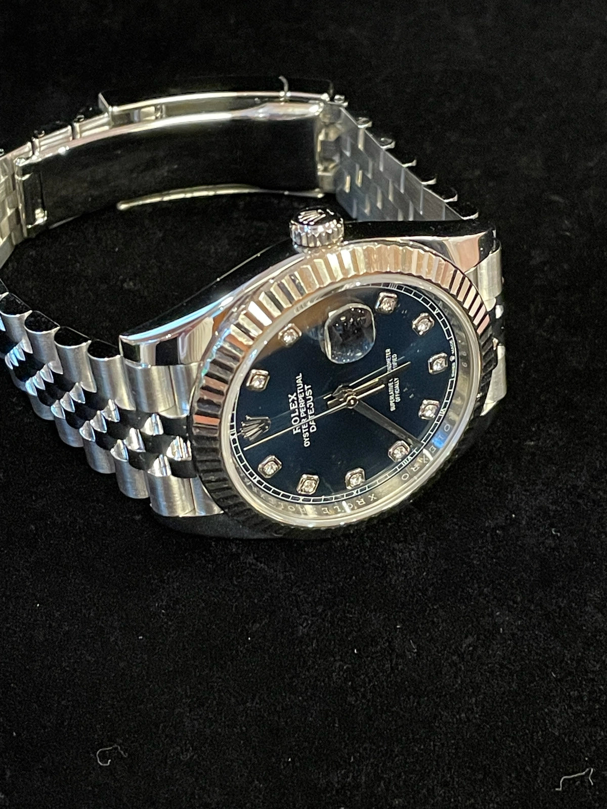 2021 Rolex Datejust 126334 Blue Diamond Dial SS Jubilee With Papers 41mm
