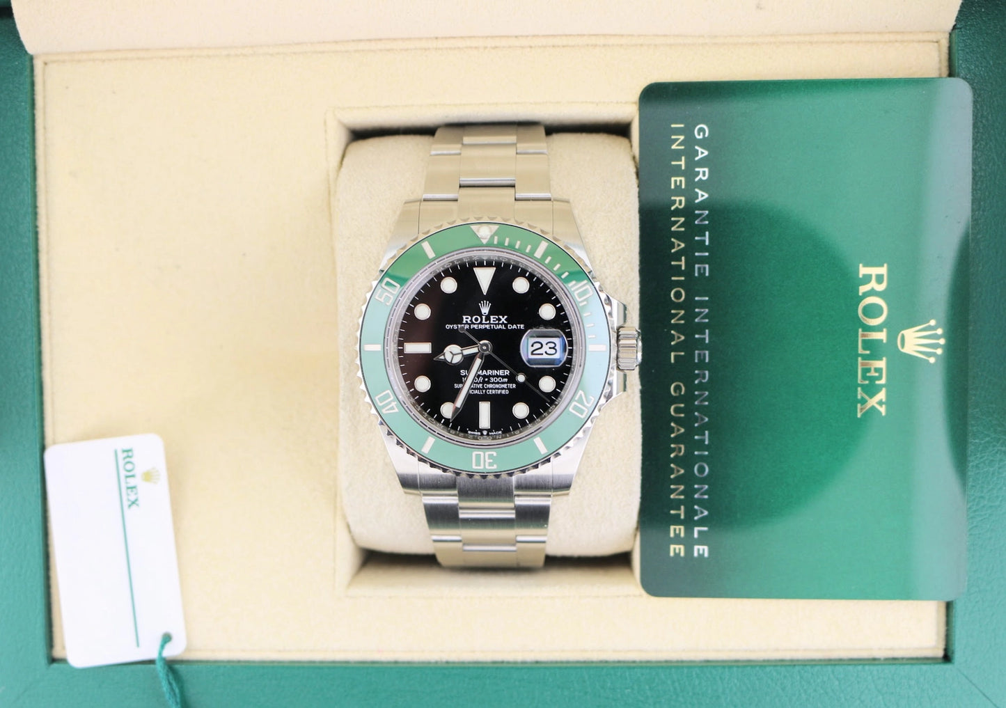 2022 Rolex Submariner Starbucks 126610LV Black Dial SS Oyster With Papers 41mm