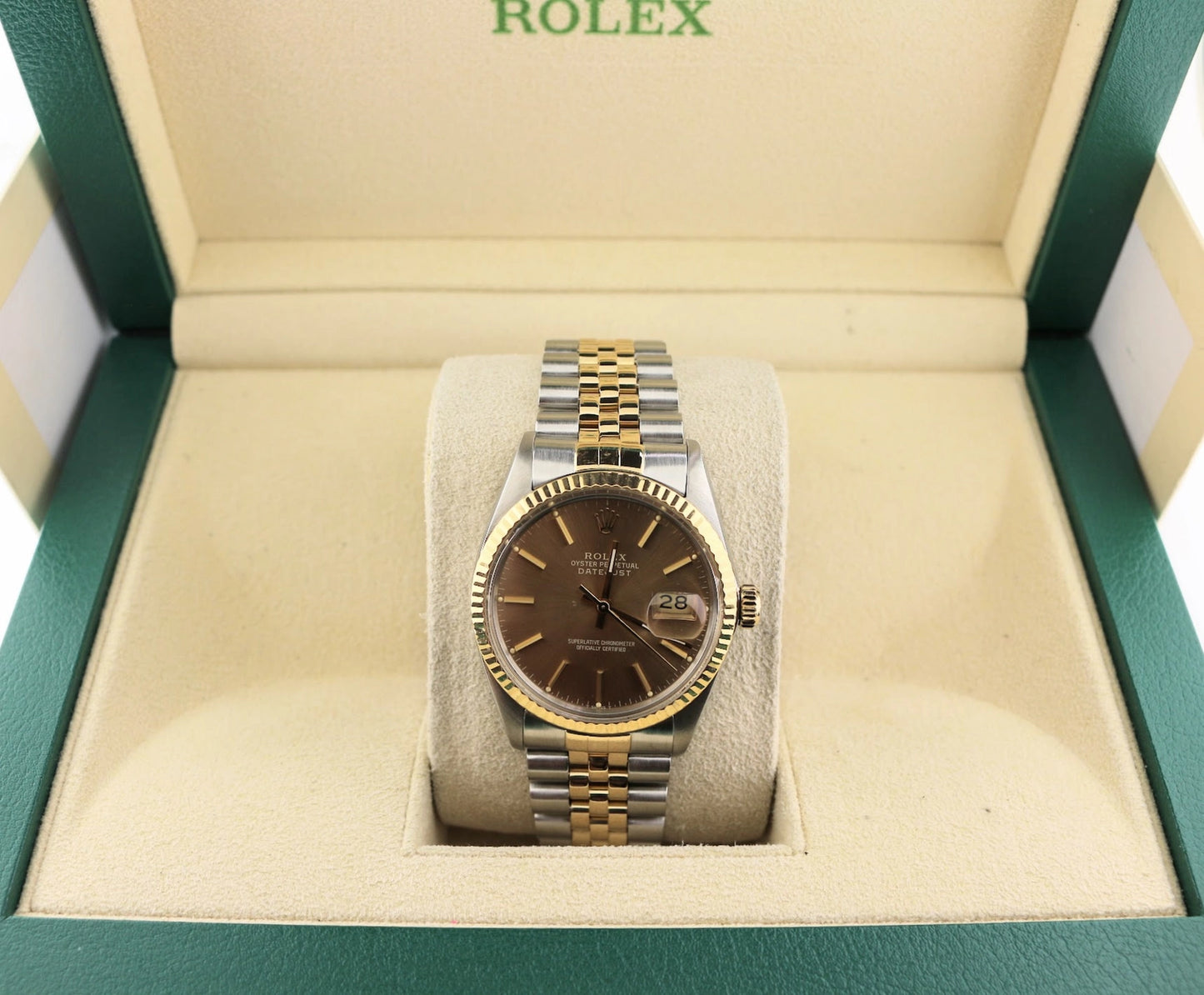 1987 Rolex Datejust 16013 Tobacco Bronze Dial TT Jubilee No Papers 36mm