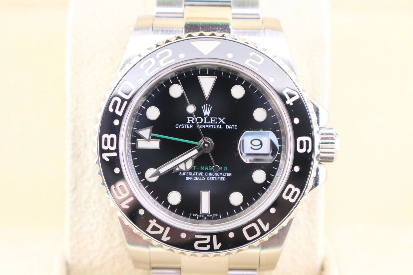 2008 Rolex GMT-Master II 116710LN Black Dial SS Oyster With Papers 40mm