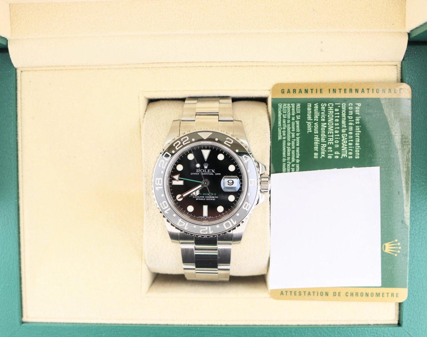 2008 Rolex GMT-Master II 116710LN Black Dial SS Oyster With Papers 40mm