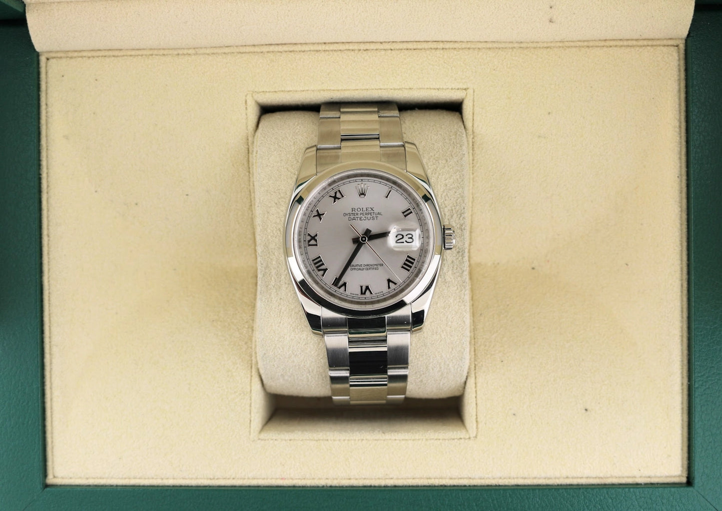 2007 Rolex Datejust 116200 Silver Roman Dial SS Oyster No Papers 36mm