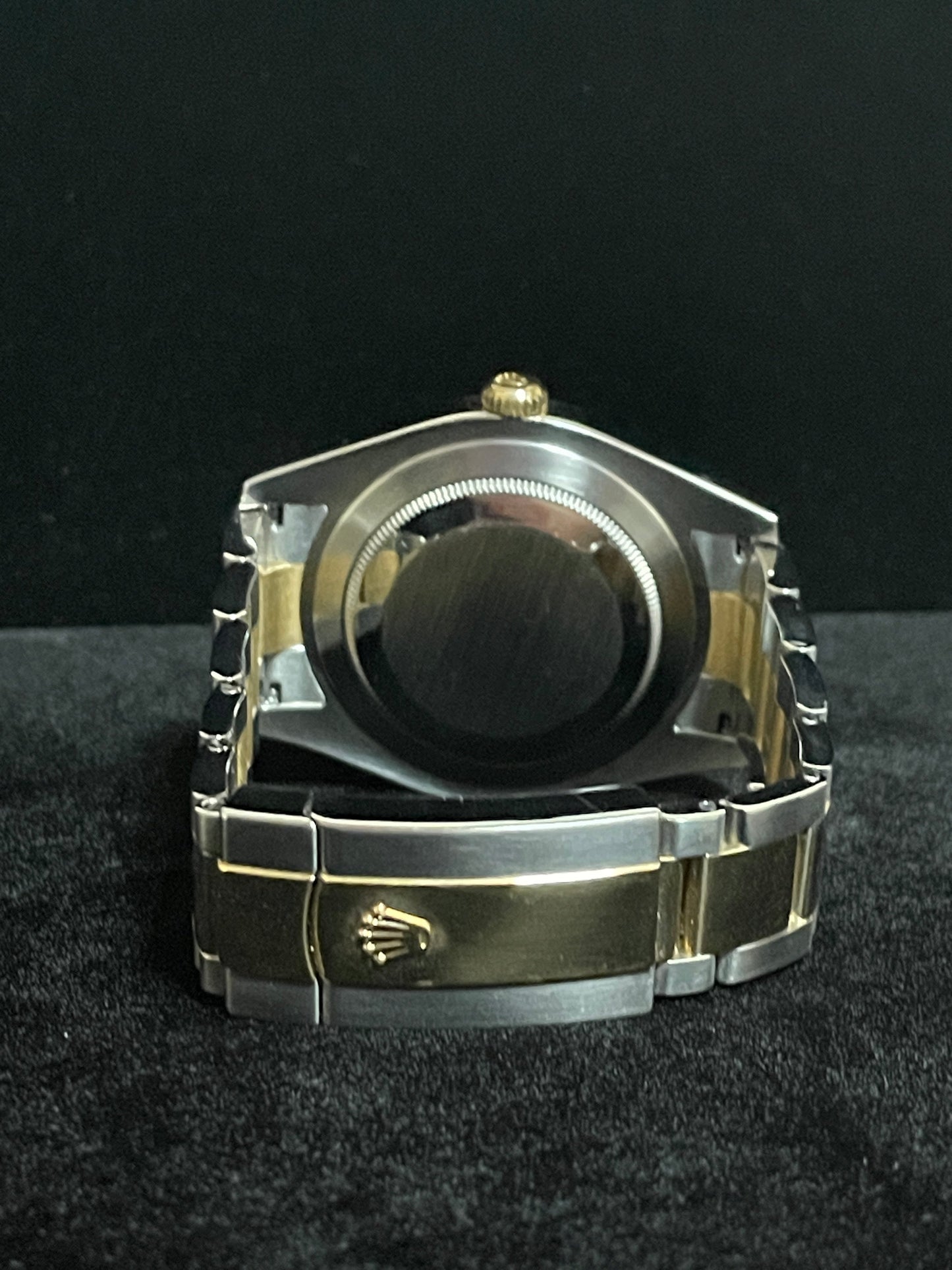 OHA 2011 Rolex Datejust 116333 Black Roman Dial TT 18kt Oyster With Papers 41mm