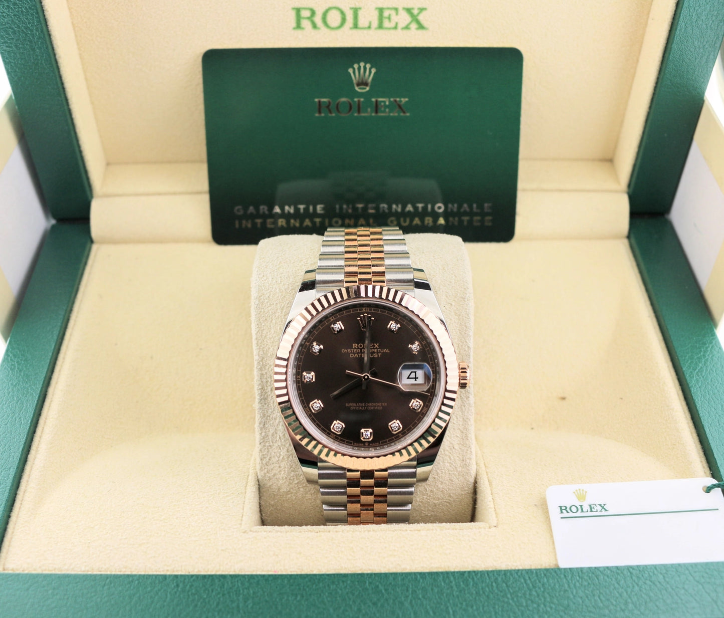 2023 Rolex Datejust 126331 Chocolate Diamond Dial TT Jubilee With Papers 41mm