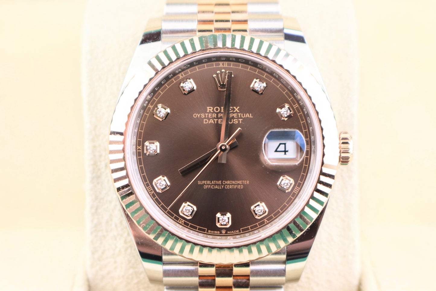 2023 Rolex Datejust 126331 Chocolate Diamond Dial TT Jubilee With Papers 41mm