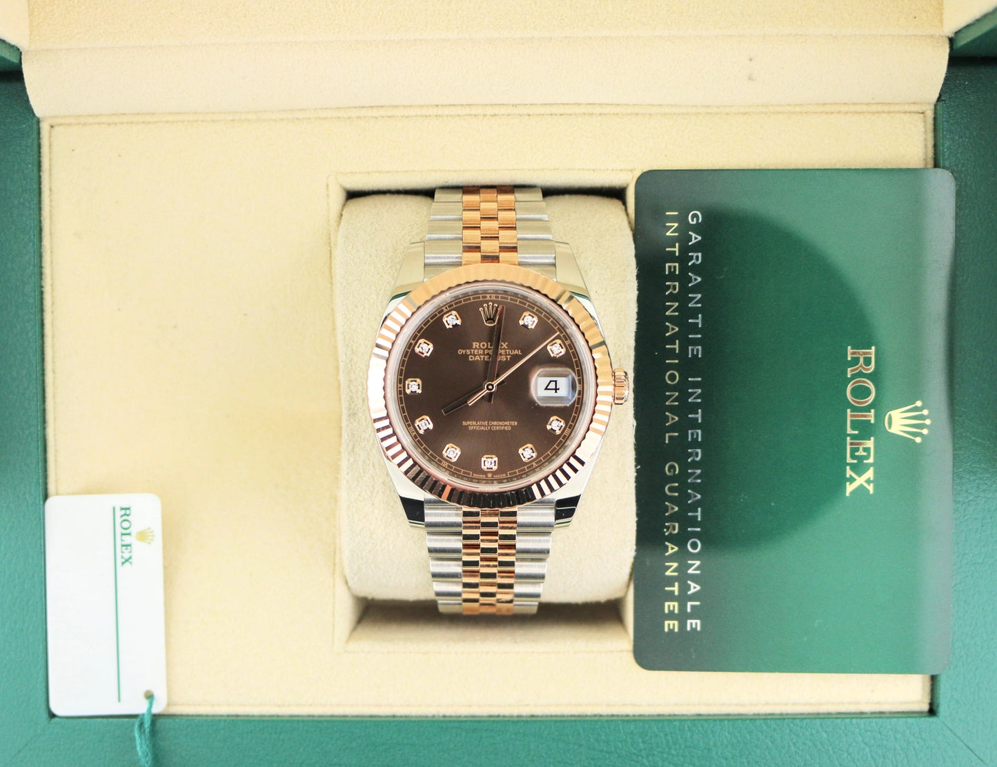 2023 Rolex Datejust 126331 Chocolate Diamond Dial TT Jubilee With Papers 41mm