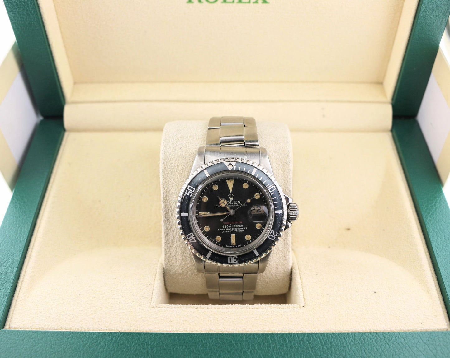 1972 Rolex Submariner 1680 Red Black Dial SS Oyster No Papers 40mm