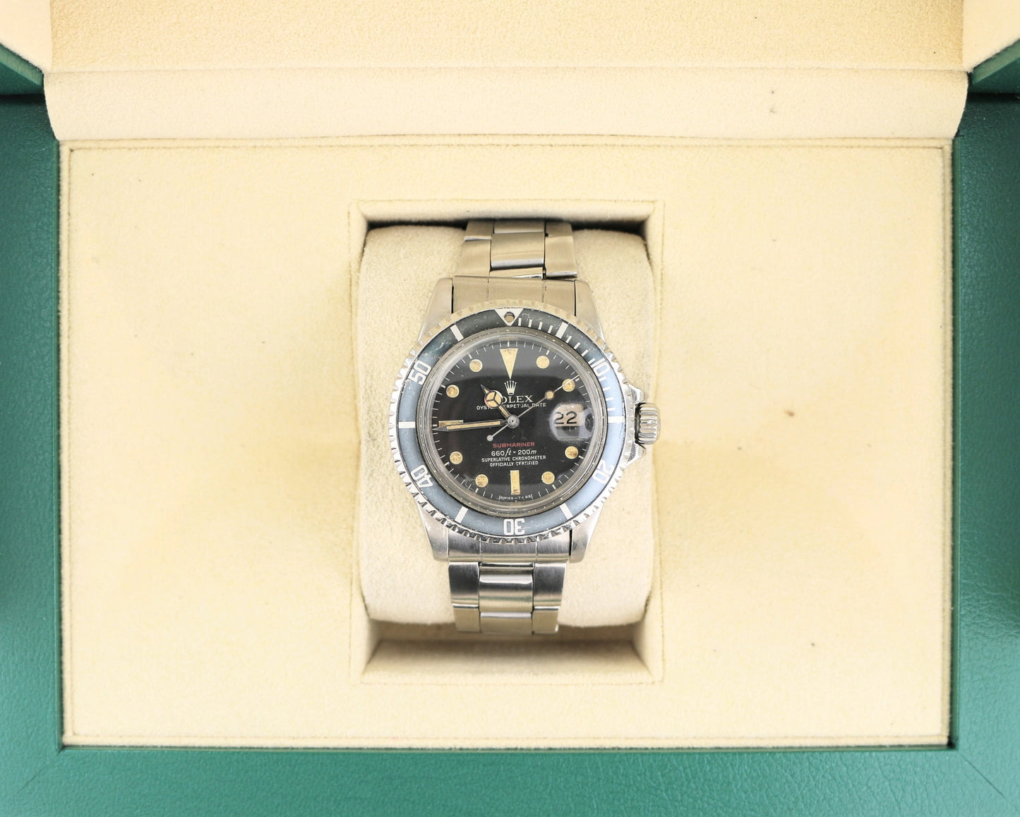 1972 Rolex Submariner 1680 Red Black Dial SS Oyster No Papers 40mm