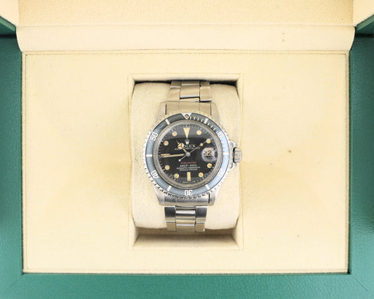 1972 Rolex Submariner 1680 Red Black Dial SS Oyster No Papers 40mm