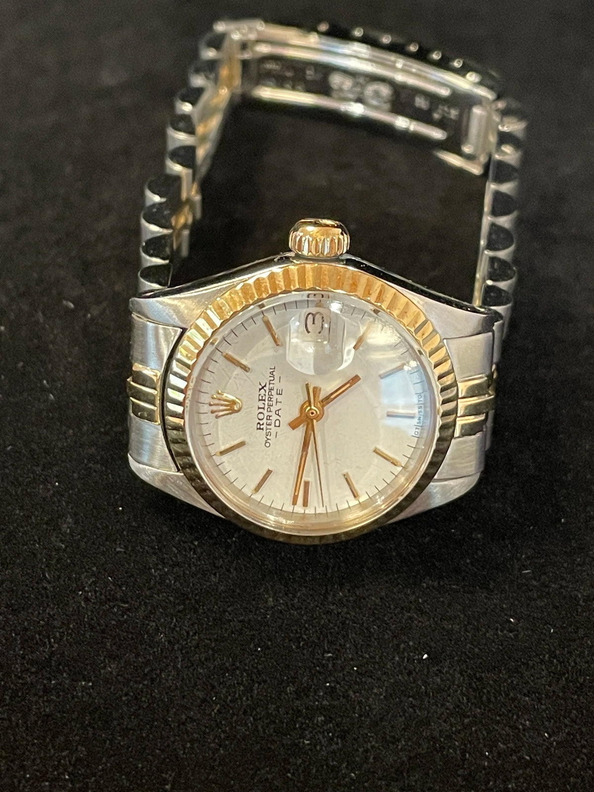 1972 Rolex Ladies Datejust 6917 White Dial TT Jubilee With Papers 26mm