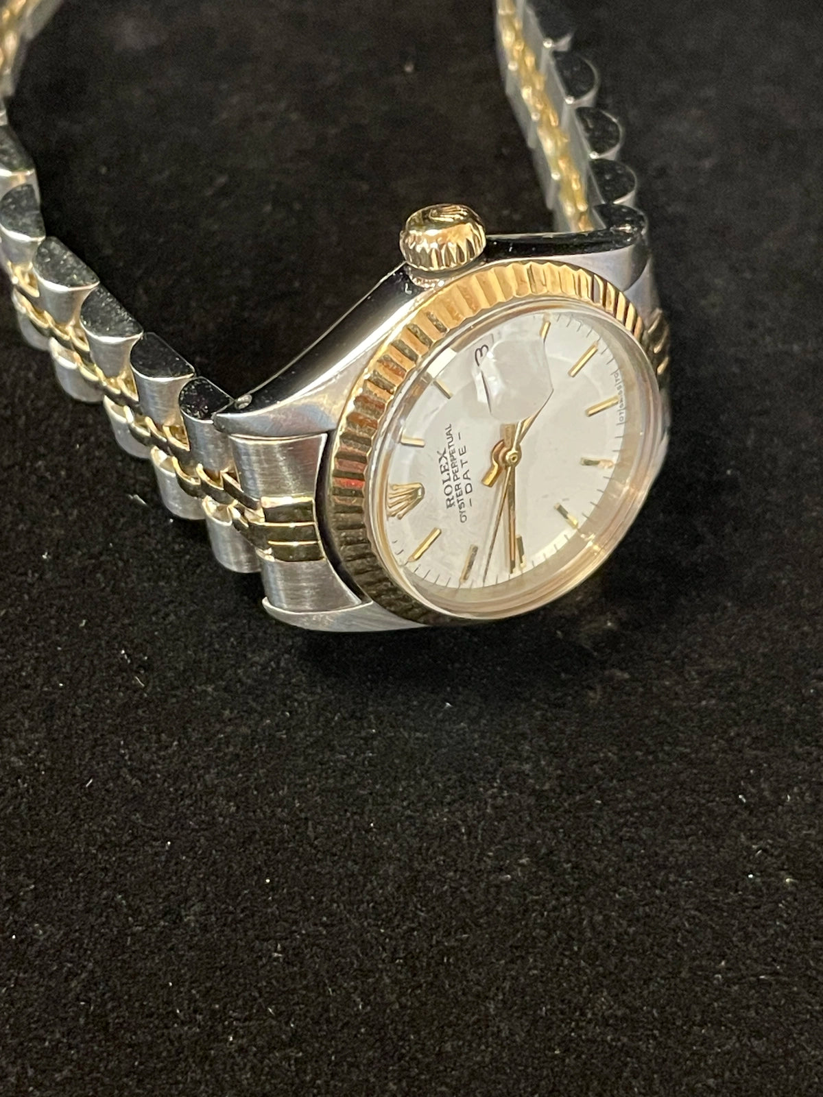 1972 Rolex Ladies Datejust 6917 White Dial TT Jubilee With Papers 26mm