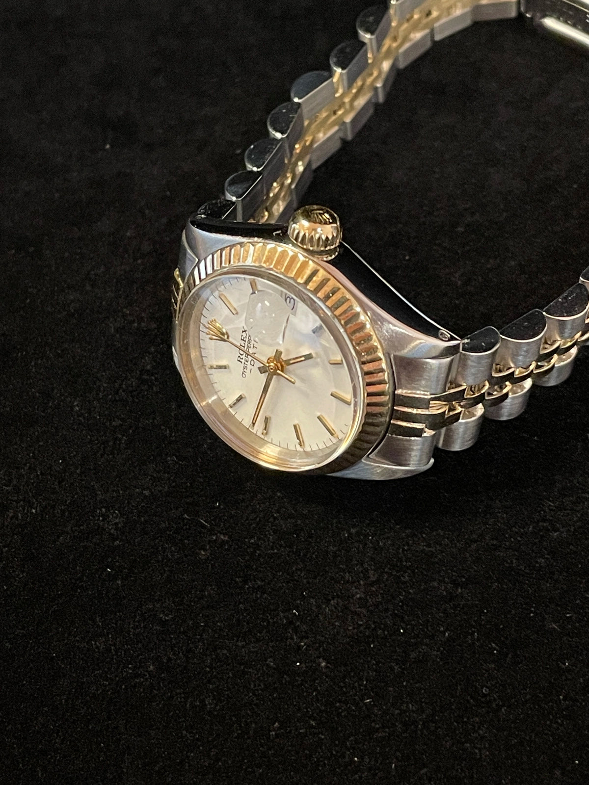 1972 Rolex Ladies Datejust 6917 White Dial TT Jubilee With Papers 26mm