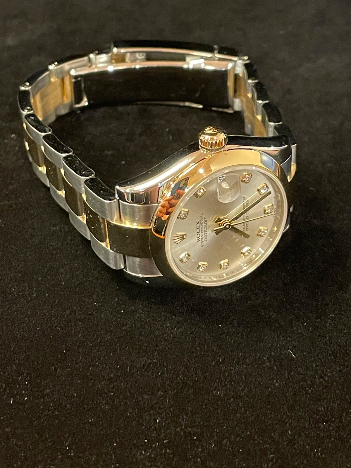 2007 Rolex Datejust Midsize 178243 Silver Diamond Dial TT Oyster No Papers 31mm