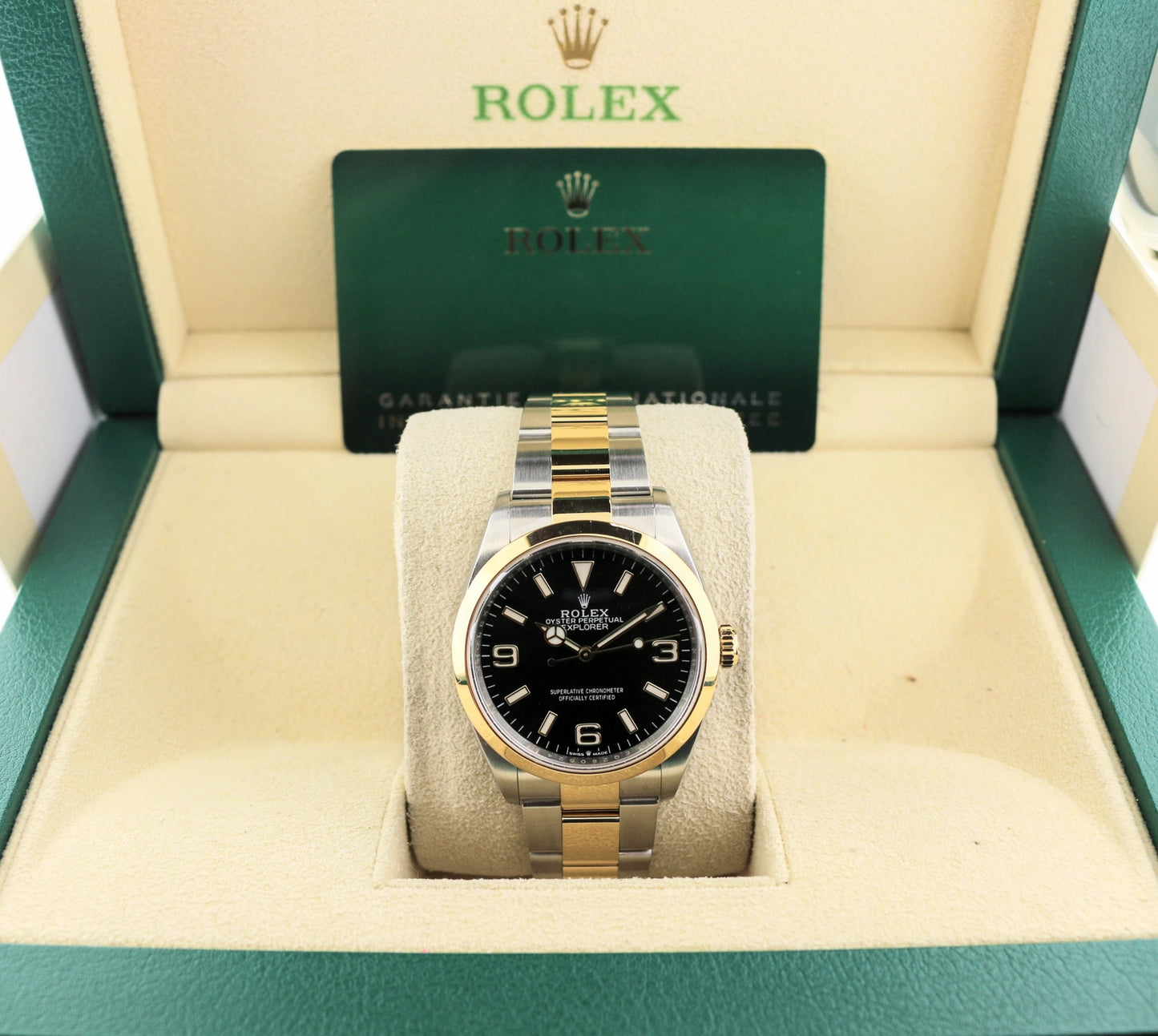 2025 Rolex Explorer 124273 Black Dial TT 18kt Oyster With Papers 36mm