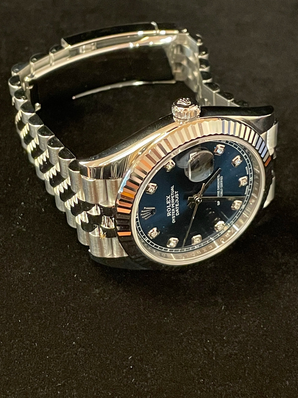 2018 Rolex Datejust 126334 Blue Diamond Dial SS Jubilee With Papers 41mm