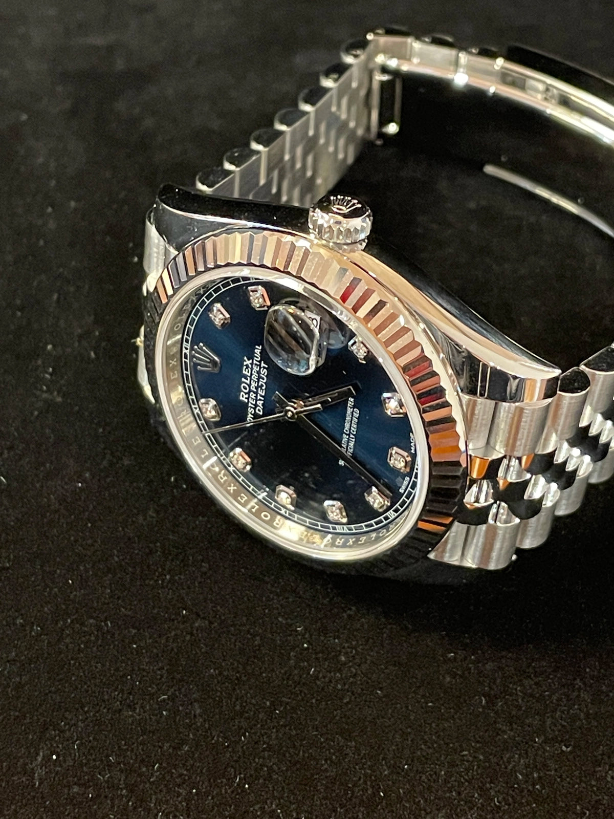 2018 Rolex Datejust 126334 Blue Diamond Dial SS Jubilee With Papers 41mm
