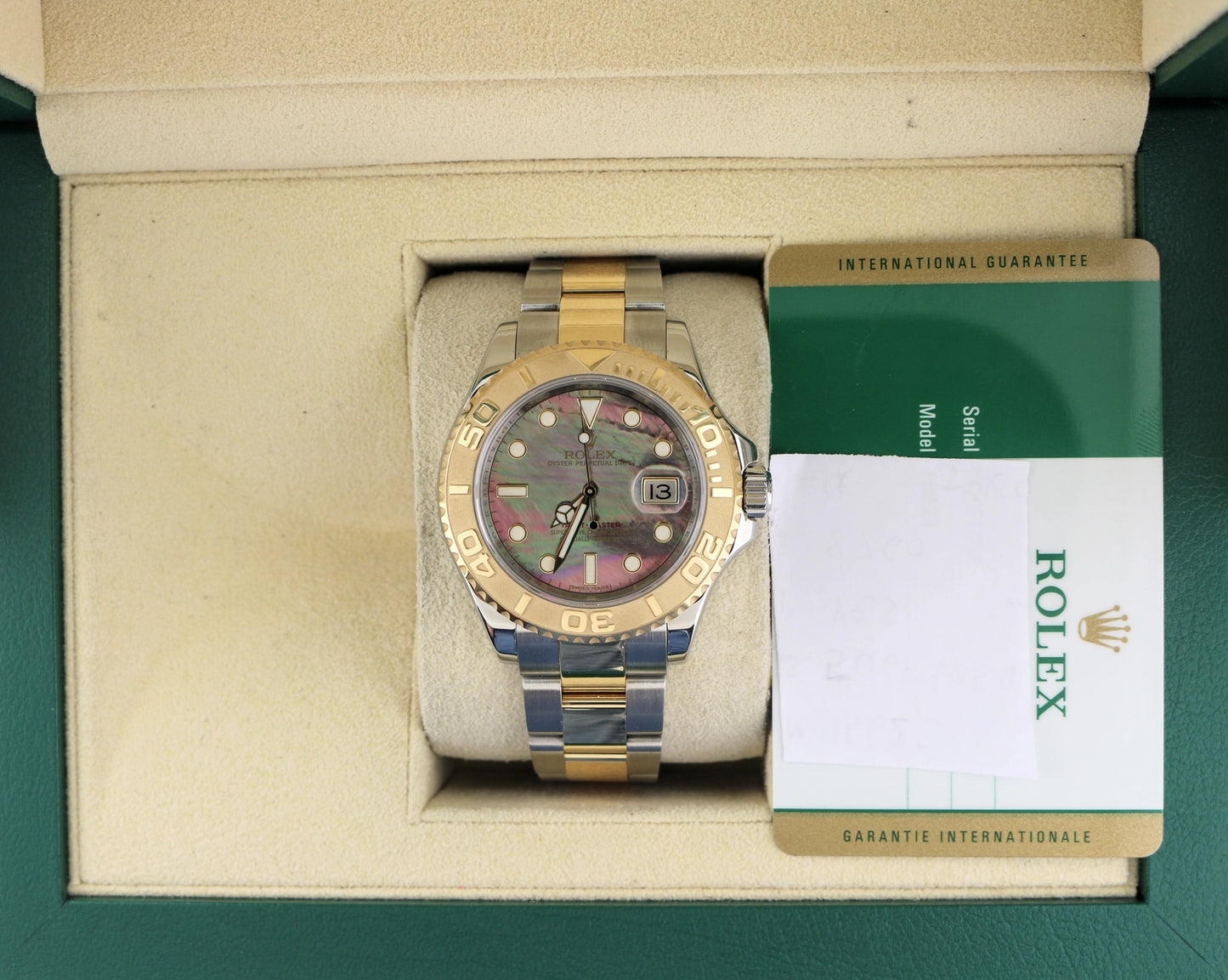 2015 Rolex Yacht-Master 16623 Tahitian Mother of Pearl Dial TT Oyster With Papers 40mm