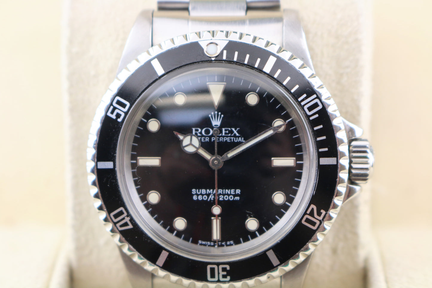 1968 Rolex Submariner No Date 5513 Black Dial SS Oyster No Papers 40mm