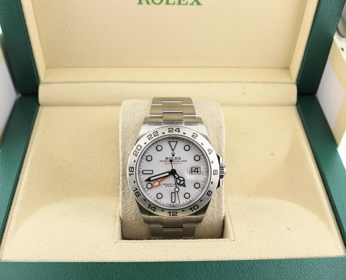 2025 Rolex Explorer II 226570 Polar White Dial SS Oyster No Papers 42mm