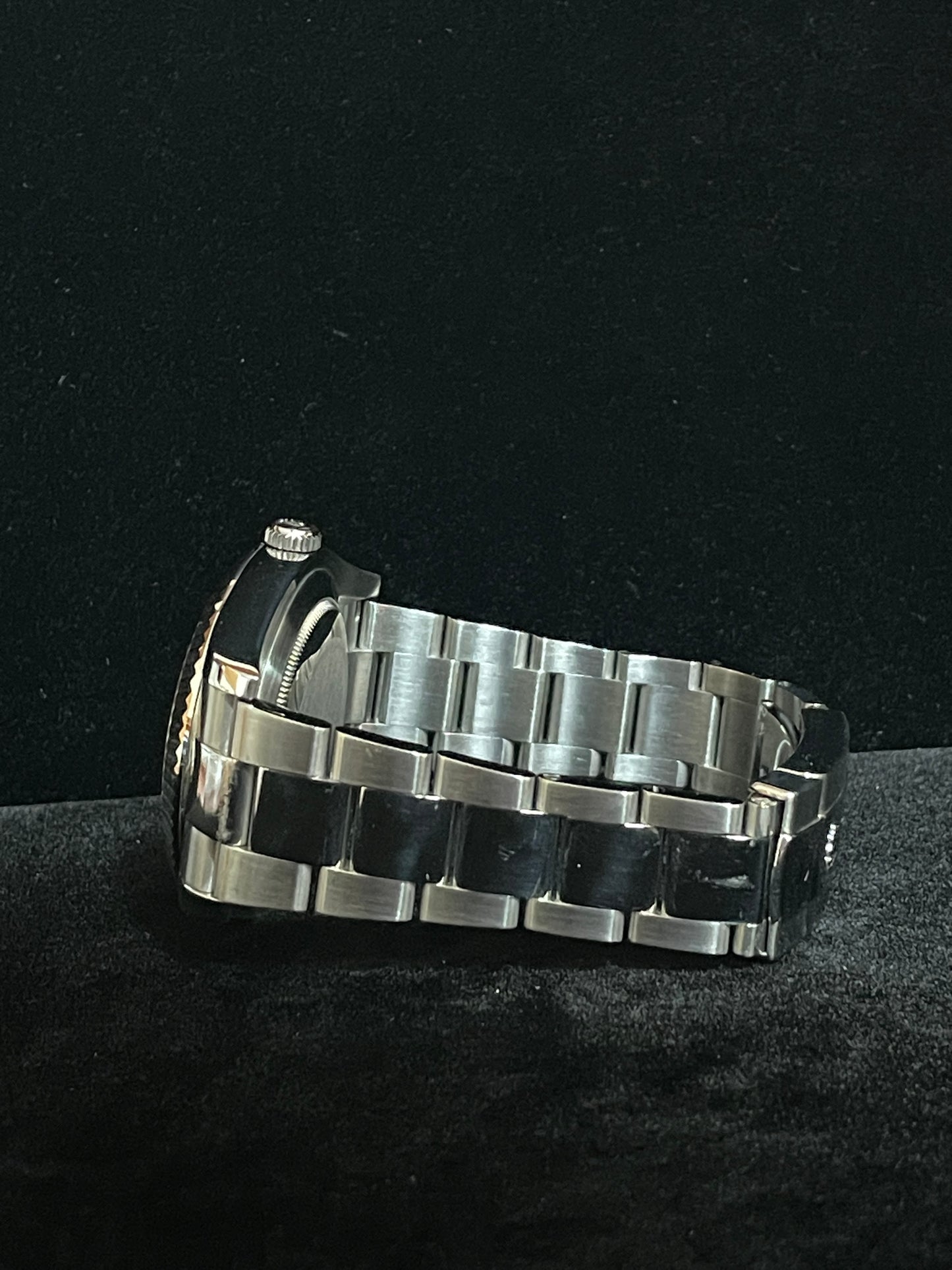 2010 Rolex Datejust 116334 Silver Diamond Dial 18kt Fluted Bezel SS Oyster 41mm